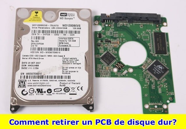 Comment retirer un PCB de disque dur?