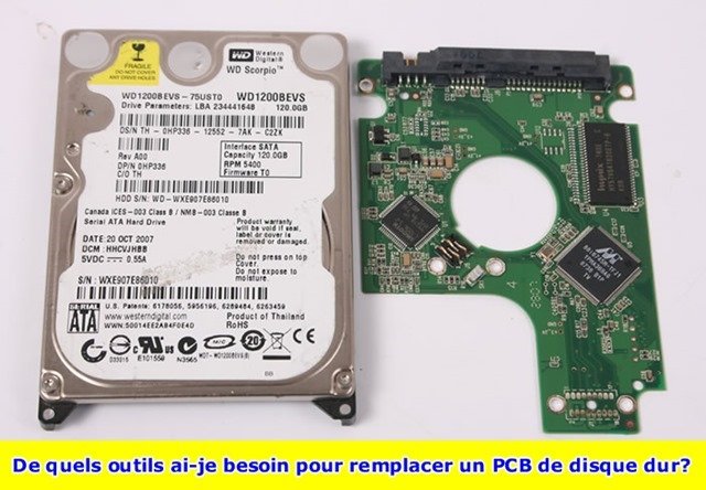 De quels outils ai-je besoin pour remplacer un PCB de disque dur?