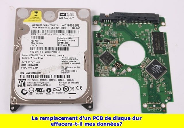Le remplacement d'un PCB de disque dur effacera-t-il mes donn&eacute;es?