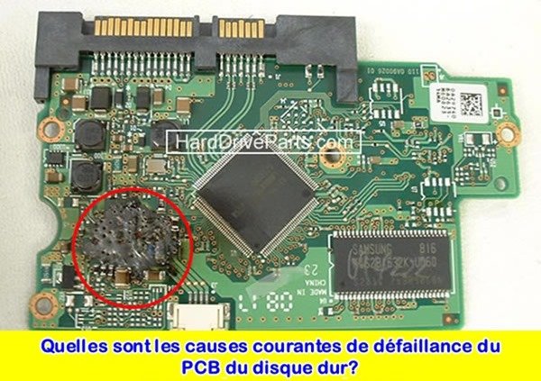 Quelles sont les causes courantes de d&eacute;faillance du PCB du disque dur?