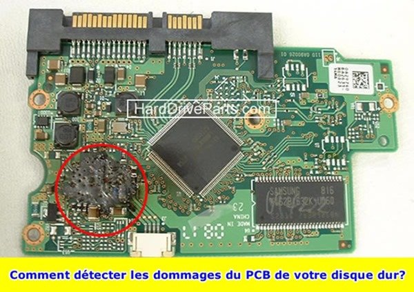 Comment d&eacute;tecter les dommages du PCB de votre disque dur?