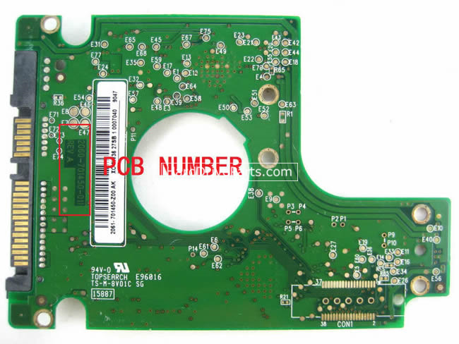 WD WD800BEVS Carte PCB 2060-701450-011