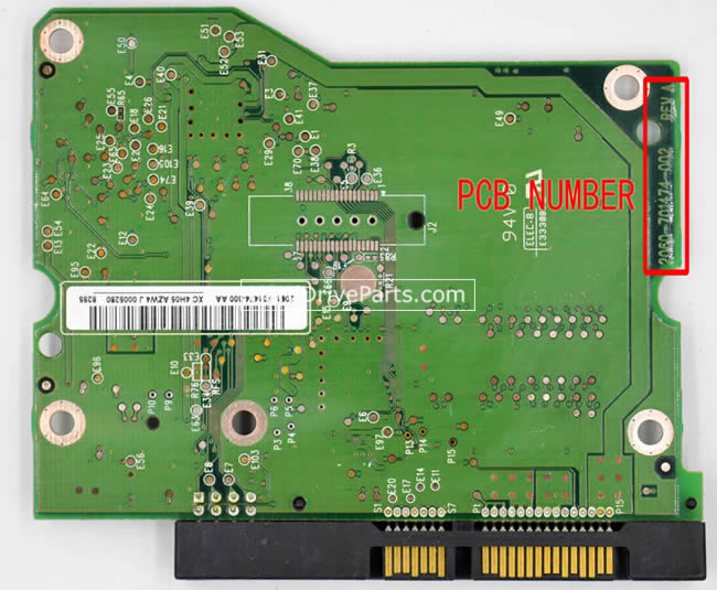 WD WD10EACS Carte PCB 2060-701474-002