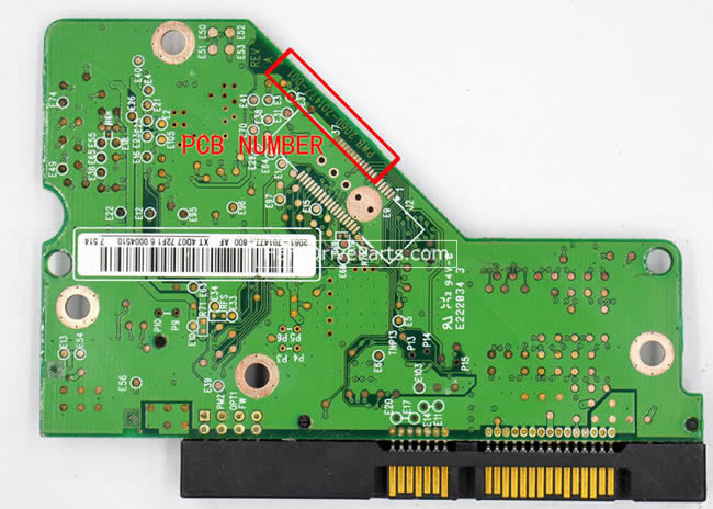 WD 5000AVJS Carte PCB 2060-701477-001