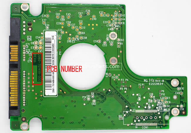 WD WD2500BMVS Carte PCB 2060-701499-000