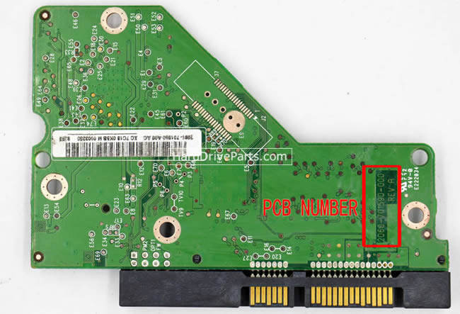 WD WD5000AACS Carte PCB 2060-701590-000