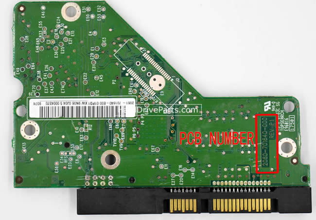 WD WD10EADS Carte PCB 2060-701640-000