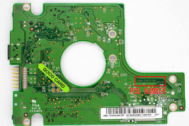 WD WD6400KMVV Carte PCB 2060-701675-004