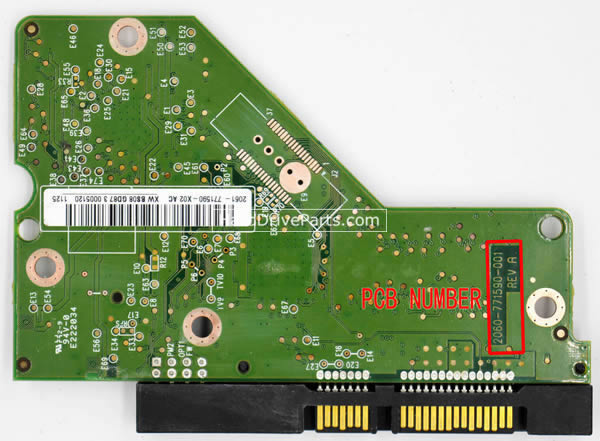 WD WD5000AAKS Carte PCB 2060-771590-001