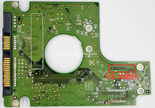 WD WD1600BEKT Carte PCB 2060-771672-004