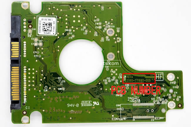 WD WD7500BPVT Carte PCB 2060-771692-005