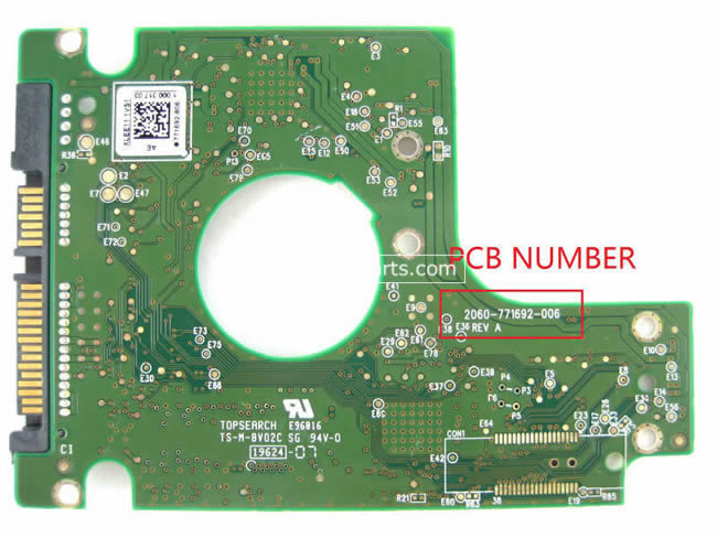 WD WD1600BEKT Carte PCB 2060-771692-006