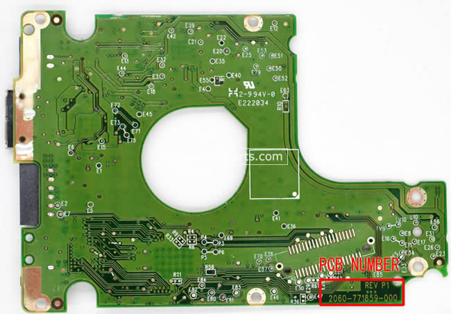 WD WD5000LMVW Carte PCB 2060-771859-000