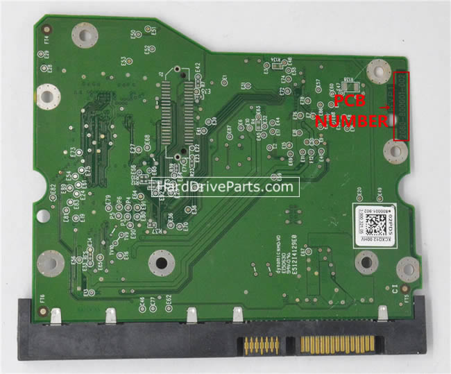 WD WD50EZRZ Carte PCB 2060-800001-002