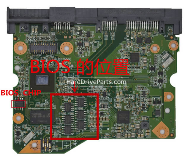 WD WD60EZRX Carte PCB 2060-800002-007