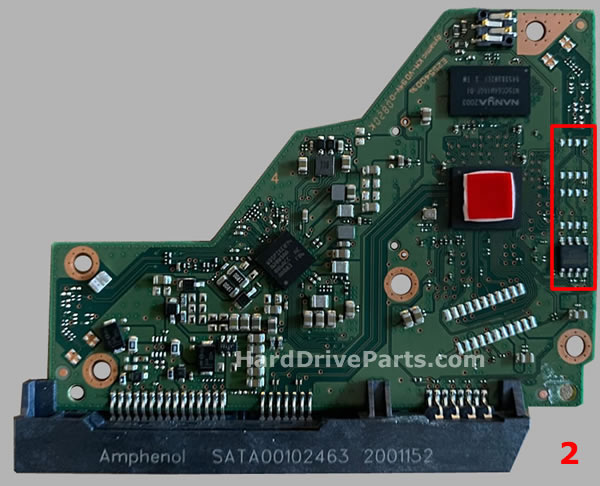 WD60EFRX Western Digital Carte PCB Contrôleur Disque Dur 2060-810011-001
