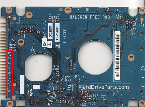 Fujitsu MHV2080AT Carte PCB CA26332-B42204BA - Cliquez sur l'image pour la fermer