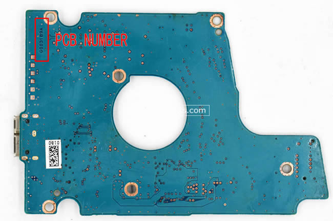 Toshiba MQ01UBD100 Carte PCB G003189A