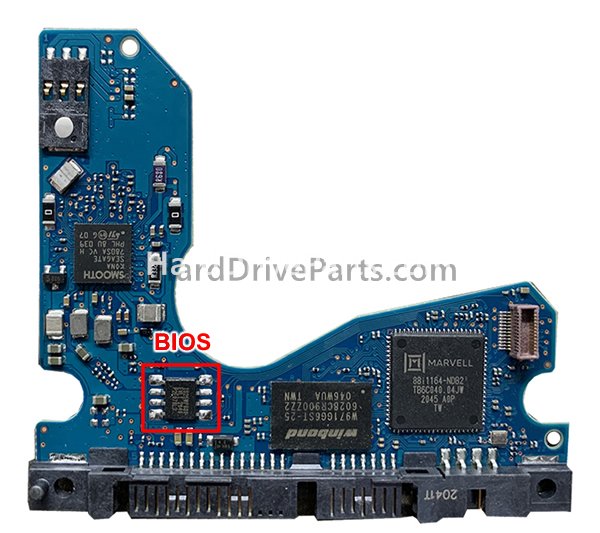 Échanger la puce du bios 100815565 PCB Disque Dur Seagate