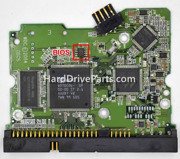 Échanger la puce du bios 2060-001266-001 PCB Disque Dur WD