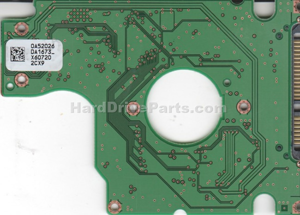 Hitachi HTS541660J9SA00 Carte PCB 0A52026 - Cliquez sur l'image pour la fermer