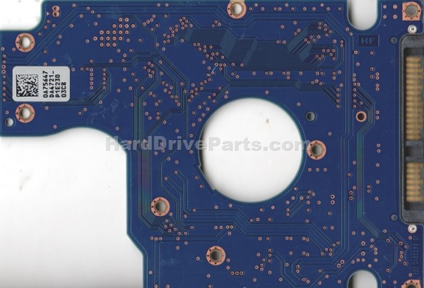 Hitachi HTS543225A7A384 Carte PCB 0A75647 - Cliquez sur l'image pour la fermer