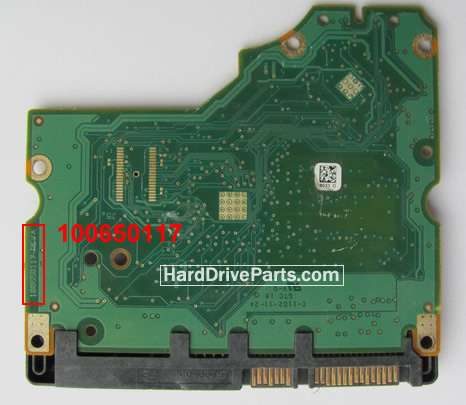 Seagate ST31000524AS Carte PCB 100650117 - Cliquez sur l'image pour la fermer