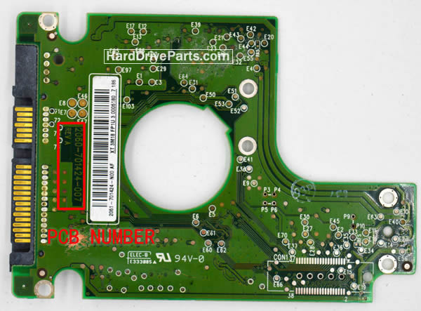 WD WD1200BEVS-00LAT0 Carte PCB 2060-701424-007