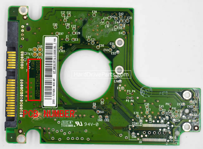 WD WD800BEVS-60LAT0 Carte PCB 2060-701424-007