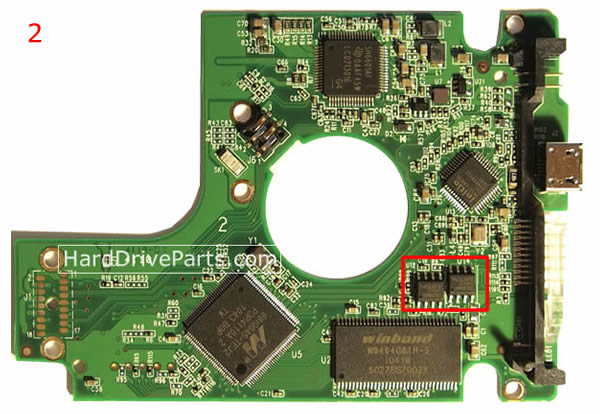 WD WD1600BMVV Carte PCB 2060-701675-004