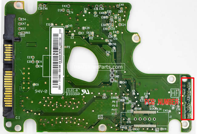 WD WD3000HLHX-60JJPV0 Carte PCB 2060-771696-004