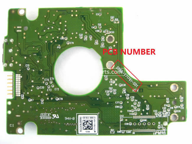 WD WD10TMVW-11ZSMS4 Carte PCB 2060-771761-001